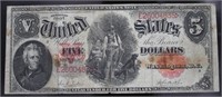 Series 1907 Woodchopper $5.00 United States Note