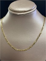 14kt Gold 16" Figaro Necklace