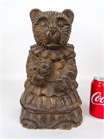 Folk Art Cat Carving
