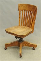 C. 1900's Oak Desk Chair