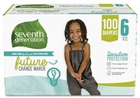 Seventh Generation Diapers 100 count Size 6