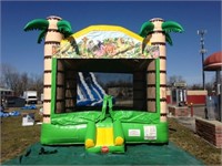 Tropical Inflatable Bouncer Includes Blower