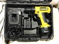 Dewalt Dc750 9.6 Volt Drill With Case, Battery,