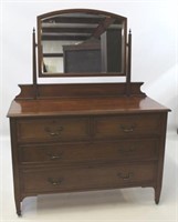 English 4 Drawer Dresser w/ Tilting Mirror