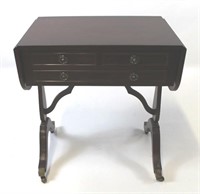 Mahogany 3-Drawer Drop-Side Table