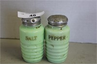 Jadeite salt and pepper shakers