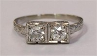 14k Antique .60tw Ring (2 diamonds) (S1-1)(G-H)