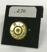 Handcrafted .270 Shell Casing Lapel Pin / Tie Tac