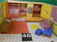Barbie's Dream House ( Cardboard) W/Furniture