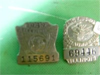 Licensed Chauffeur Badge 1946 & 1939