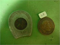 Lincon Horseshoe Coin - Springfield Marine Bank