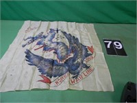 Military 1952 Korean Sweetheart Scarf