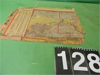 1932 United States Map Fair Condition