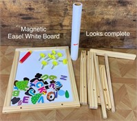Magnetic White Board w. Wood Easel