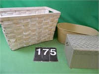 Lg. Basket 10" X 16" X 6" - Small Metal Tub -