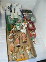 8 FONTANINI ANGELS, 2 SNOWBABIES FIGURES, BOXED