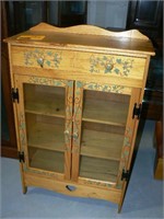SMALL PINE CABINET WITH IVY STENCIL