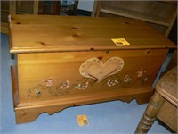 HAND PAINTED PINE BLANKET CHEST