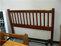 QUEEN MISSION OAK STYLE HEADBOARD AND FRAME