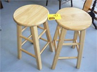 PAIR OF MAPLE COUNTER STOOLS
