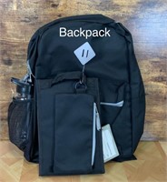 Multi-Compartment Backpack w. Beverage Container