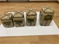 Palm Tree Canister set of four (4)