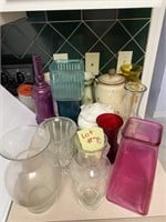 Miscellaneous glass vases - fifteen (15) items