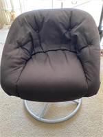 Black fabric cushion chair