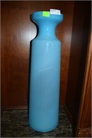Sky blue 31.5" H Polish glass vase 8" D made by