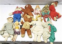 Lot of Early Stuffed Toys & Dolls