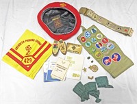 Boy Scout Lot, Merrit Badges, Pins, Hat, Belt, BSA
