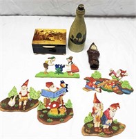 Wooden Gnomes, Bottle, Cast Iron St. Nick