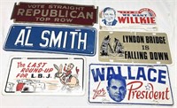 Polititcal Tag Toppers & License Plates