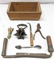Primitive Tools, Draw Knife, Wood Box