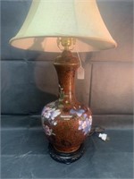 Oriental Cloisonne Design Lamp, 28"