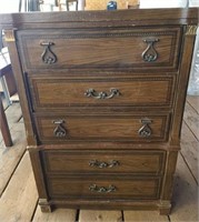 5 Drawer Walnut Chest of Drawers