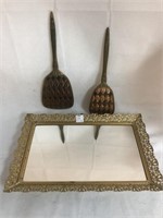 Dresser Set with Hair Brush and Mirror, Tray