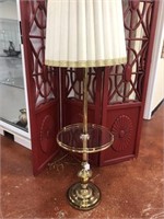 Gold Vintage Table / Floor Lamp Shade, 56"t