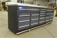 TMG Industrial 10Ft 20-Drawer Stainless Workbench