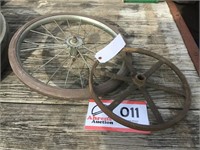 Cast Iron 14" Fly Wheel & Bike Wheel