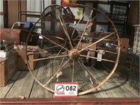 Home Made Stand w/ Wagon Wheel