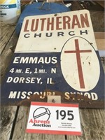 Lutheran Church Metal Sign
