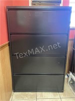 4- Drawer Lateral Black Filing Cabinet
