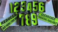 Green Number Stickers