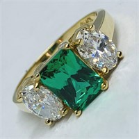 10KT YELLOW GOLD CZ RING 3.40 GRS SIZE 8
