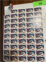 LARGE LOT USPS TEXAS RANGERS STAMPS PUDGE GREER