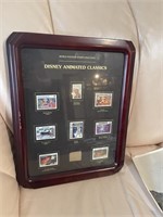 FRAMED DISNEY ANIMATED CLASSICS USPS STAMPS
