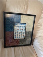 FRAMED XTREME SPORTS USPS COLLECTORS STAMPS