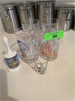 DISNEY MICKEY MOUSE GLASSES/SHOT GLASS.U.S.BELL