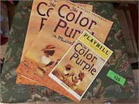 THE COLOR PURPLE MUSICAL PLAYBILL AND BOOKS